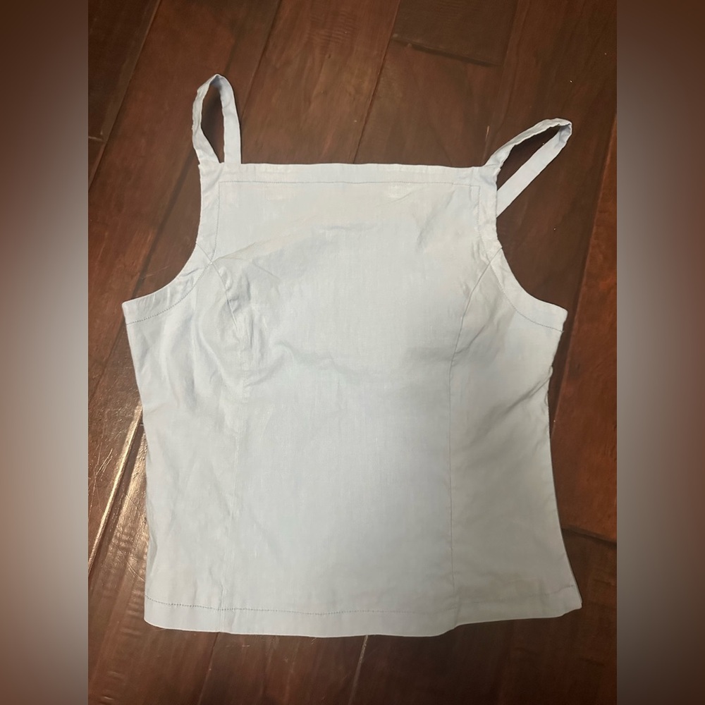 Anthropologie Blue Fitted Bustier Camisole